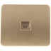 Розетка СВЕТОЗАР "ГАММА" телефонная, одинарная, без вставки и рамки, цвет золотой металлик SV-54117-GM купить в Когалыме