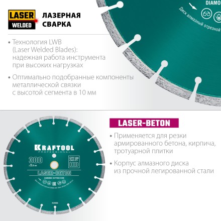 Диски алмазные отрезные для бетонорезов и швонарезчиков BETON 36686-300 купить в Когалыме