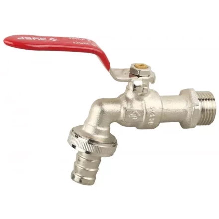 Кран ЗУБР шаровой водоразборный, латунный с никелированным покрытием, 3/4"-1/2" 51216-3/4-1/2 купить в Когалыме
