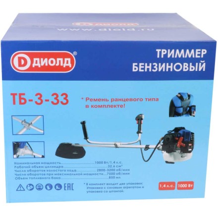 Бензиновый триммер Диолд ТБ-3-33 купить в Когалыме