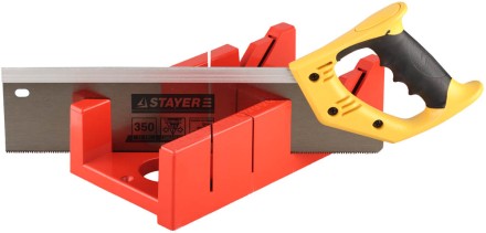 Набор STAYER: пластмассовое + ножовка с 2-комп рукояткой, усиленный обушок, стусло MAXI 4&quot; (для заготовок 100ммх52мм) в комплекте с ножовкой 15395-35 купить в Когалыме