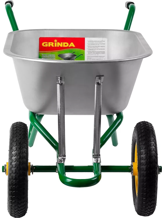 Тачка GRINDA садово-строительная двухколесная, 90 л, грузоподъемность 180 кг 422397_z01 купить в Когалыме