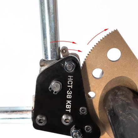 Секторные ножницы КВТ НСТ-38 для резки кабелей до 38 мм, проводов АС со стальным сердечником и прутков из низкоуглеродистой стали (84394) купить в Когалыме