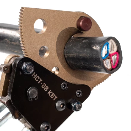 Секторные ножницы КВТ НСТ-38 для резки кабелей до 38 мм, проводов АС со стальным сердечником и прутков из низкоуглеродистой стали (84394) купить в Когалыме