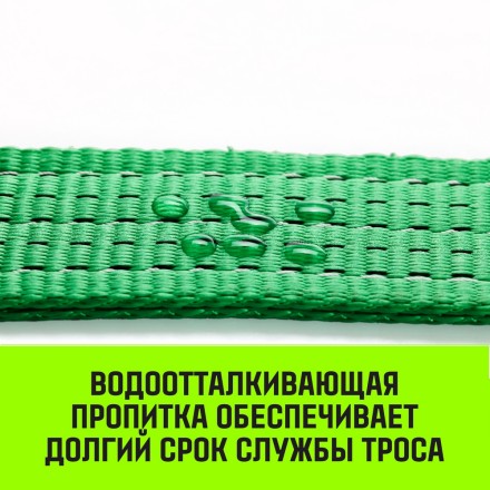 Трос буксировочный HITCH REGULAR масса авто 25т разрывная 75т 50м лента 50мм крюк-крюк (SZ071507) купить в Когалыме
