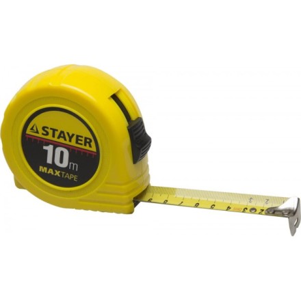 Рулетка STAYER &quot;МASTER&quot; &quot;MaxTape&quot;, пластиковый корпус, 10м/25мм 34014-10-25 купить в Когалыме