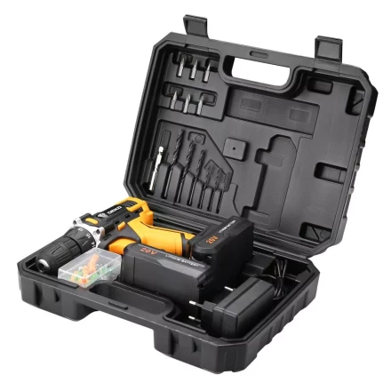 Дрель аккумуляторная DKCD20FU-Li DEKO + набор 63 инструмента, 063-4093 купить в Когалыме