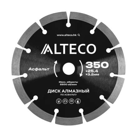 Диск алмазный по асфальту ALTECO 350x25.4x3.2 мм 66485 купить в Когалыме