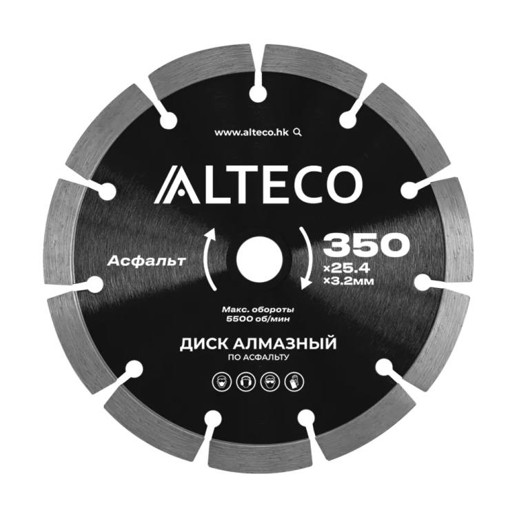 Диск алмазный по асфальту ALTECO 350x25.4x3.2 мм 66485 купить в Когалыме