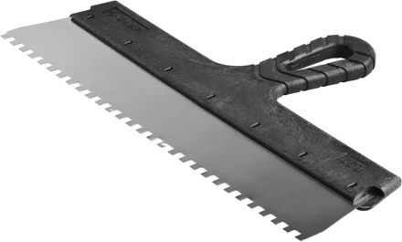 Шпатель ЗУБР "МАСТЕР" ФАСАДНЫЙ, нержавеющее полотно, 350мм, зуб 6х6мм 10078-35-06 купить в Когалыме