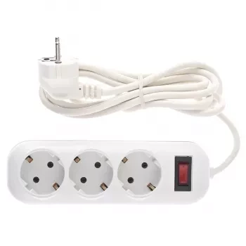 Удлинитель бытовой серия EF, с заземлением и выключателем, 5м, 3 роз., 10A Stern 95773 купить в Когалыме