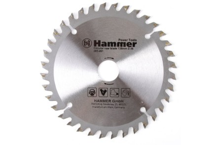 Диск пильный твердосплавный HAMMER Ф130х20мм 36зуб. (205-201) купить в Когалыме