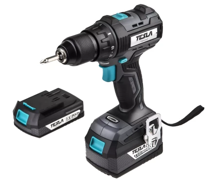 Аккумуляторная дрель TESLA TD18BL KITс кейсом купить в Когалыме