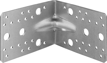 ЗУБР УКУ-2.0, 90 x 130 x 130 x 2 мм, цинк, усиленный крепежный уголок (310116-90-130) купить в Когалыме