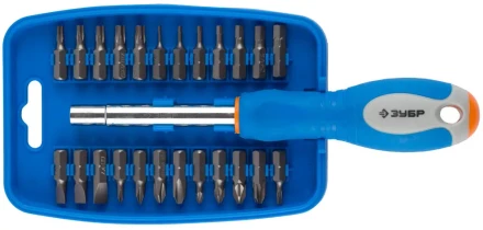 Набор ЗУБР "ЭКСПЕРТ" Отвертка с магнитным битодержателем, биты 25 мм, 25 предметов 25299-H25 купить в Когалыме