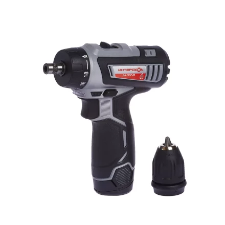 Аккумуляторная дрель-шуруповерт со съемным патроном ИНТЕРСКОЛ ДА-12ЭР-02 КОМБИ Li-ion (2 х 1,5Ач) купить в Когалыме