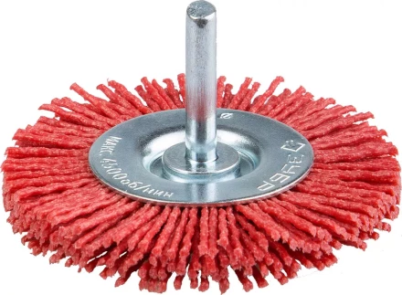 ЗУБР "ПРОФЕССИОНАЛ". Щетка дисковая для дрели, нейлоновая проволока с абразивным покрытием, 50мм 35161-050_z02 купить в Когалыме