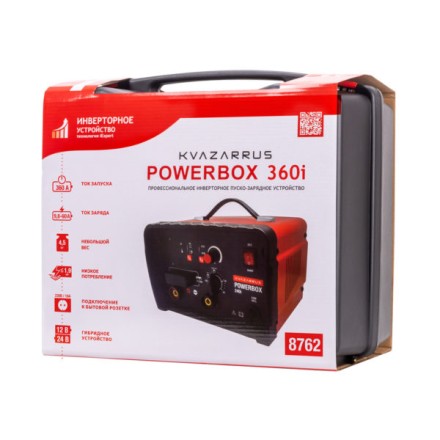 Инверторное пуско-зарядное устройство KVAZARRUS PowerBox 360i, таймер, пластиковый кейс купить в Когалыме