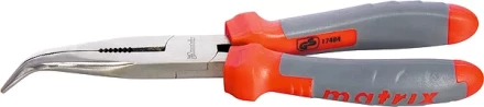 Длинногубцы изогнутые 200мм двухкомпонентные рукоятки MATRIX PROFESSIONAL 17404 купить в Когалыме