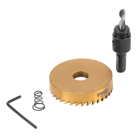 Коронка по металлу HSS, 60 мм, нитридтитановое покрытие Denzel 724119 купить в Когалыме