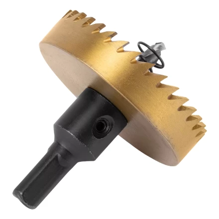 Коронка по металлу HSS, 60 мм, нитридтитановое покрытие Denzel 724119 купить в Когалыме