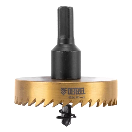 Коронка по металлу HSS, 60 мм, нитридтитановое покрытие Denzel 724119 купить в Когалыме