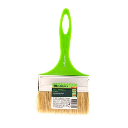 Кисть флейцевая "Евро", 100 x 8, натуральная щетина, пластиковая ручка Сибртех 83304 купить в Когалыме