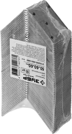 Крепежный угол ЗУБР "МАСТЕР" равносторонний, 50х60х60мм, 50 шт 310205-050-060 купить в Когалыме