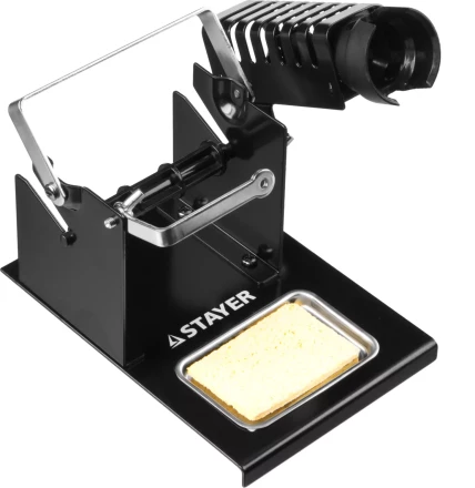 Подставка для паяльников STAYER "MASTER", штампованная, с держателем для катушек с припоем 55321 купить в Когалыме