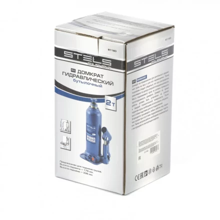 Домкрат гидравлический бутылочный 2 т h подъема 178-338 мм Stels 51160 купить в Когалыме