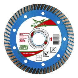 Диск алмазный по бетону TURBO EXTRA PROFESSIONAL MD-STARS 250*2,8*10*30 mm