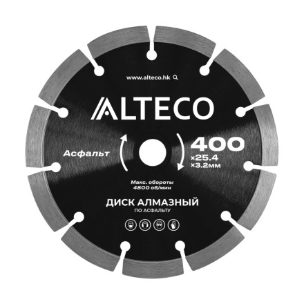 Диск алмазный по асфальту ALTECO 400x25.4x3.2 мм 66486 купить в Когалыме