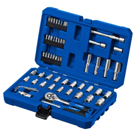 ЗУБР А-57, 57 предм., (1/4), универсальный набор инструмента, Профессионал (27671-H57) купить в Когалыме