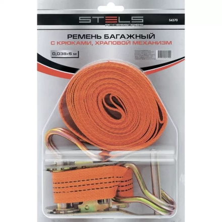Ремень багажный с крюками 0.038х5 м храповый механизм STELS 54370 купить в Когалыме