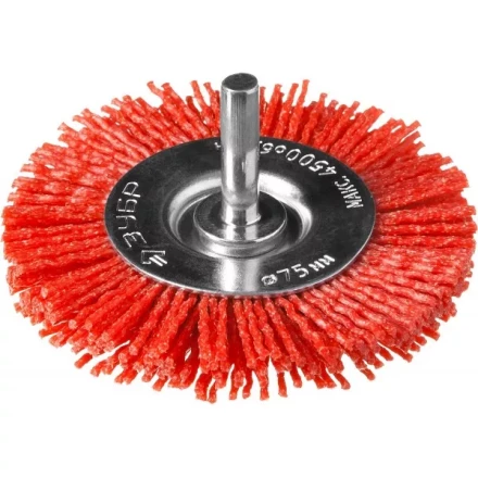 ЗУБР "ПРОФЕССИОНАЛ". Щетка дисковая для дрели, нейлоновая проволока с абразивным покрытием, 75мм 35161-075_z02 купить в Когалыме