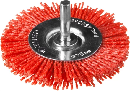 ЗУБР "ПРОФЕССИОНАЛ". Щетка дисковая для дрели, нейлоновая проволока с абразивным покрытием, 75мм 35161-075_z02 купить в Когалыме