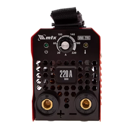 Инверторный аппарат дуговой сварки MMA-220S, 220 А, ПВ60%, диаметр электрода 1,6-5 мм MTX 94392 купить в Когалыме
