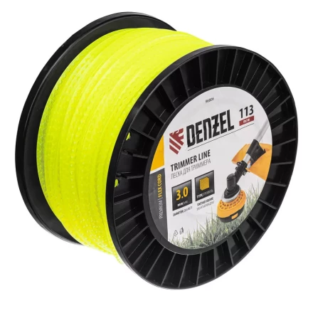 Леска для триммера зубчатый квадрат, 3,0мм х 113м, на DIN катушке FLEX CORD// Denzel 96806 купить в Когалыме