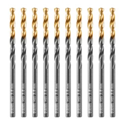 Сверло по металлу, 3,8 мм, HSS-Tin, Golden Tip, 10 шт. Denzel 717208