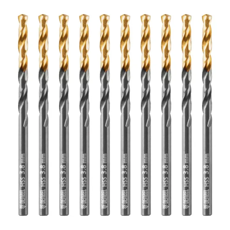 Сверло по металлу, 3,8 мм, HSS-Tin, Golden Tip, 10 шт. Denzel 717208 купить в Когалыме