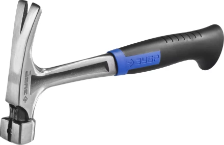 Молоток-гвоздодер ЗУБР "ПРОФЕССИОНАЛ" цельнокованый с магнитом и двухкомпонентной рукояткой, 580г 20258-580 купить в Когалыме