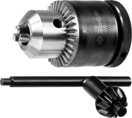 Патрон ЗУБР "ЭКСПЕРТ" цельнометаллический для дрели, с ключом, фиксатор, 13мм, 1/2" 29082-13-1/2_z01 купить в Когалыме