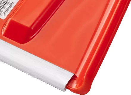 Лопата снеговая пластиковая с алюминиевой планкой, с алюминиевым черенком и V-ручкой, 410мм, оранжевая, СИБИН 421845 421845 купить в Когалыме