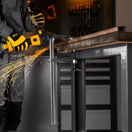 Струбцина F-образная Denzel 20471, 100x400мм, кованая купить в Когалыме