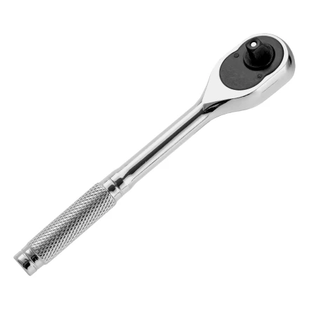 Ключ-трещотка 1/4&quot;, 45 зубьев, цельнометаллический, с быстрым сбросом, CrV, хром// Сибртех 14014  купить в Когалыме