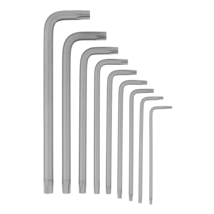 Набор ключей имбусовых Torx-Tempered, TT10-50, CrV, 9 шт., удлиненные Сибртех 123717 купить в Когалыме