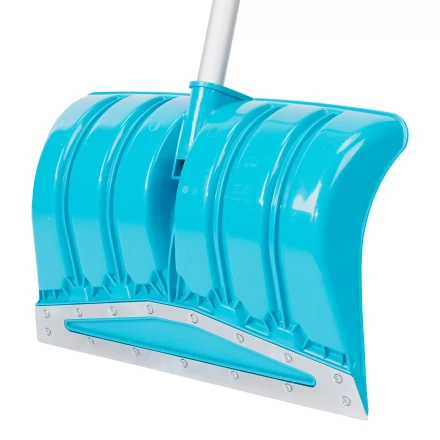 Лопата-скрепер для уборки снега Palisad 61797, полипропилен, 460х320х1300 мм, алюминиевый черенок, ПВХ, LUXE купить в Когалыме