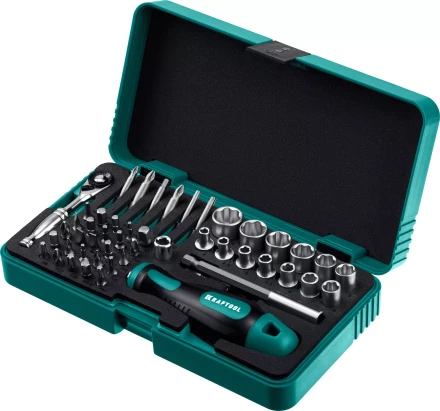 Набор: отвертка-битодержатель X-Drive с битами, торцевыми головками, мини-трещеткой, 25816 купить в Когалыме