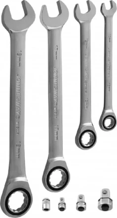 Набор ключей комбинированных трещеточных 10-19мм адаптеры 8предметов Jonnesway W45508S 48880 купить в Когалыме