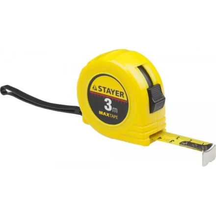 Рулетка STAYER "МASTER" "MaxTape", пластиковый корпус, 3м/16мм 34014-03-16 купить в Когалыме
